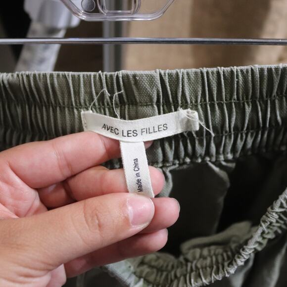 Avec Les Filles Khaki Green Harem Cargo Pants Sz M - Picture 5 of 12